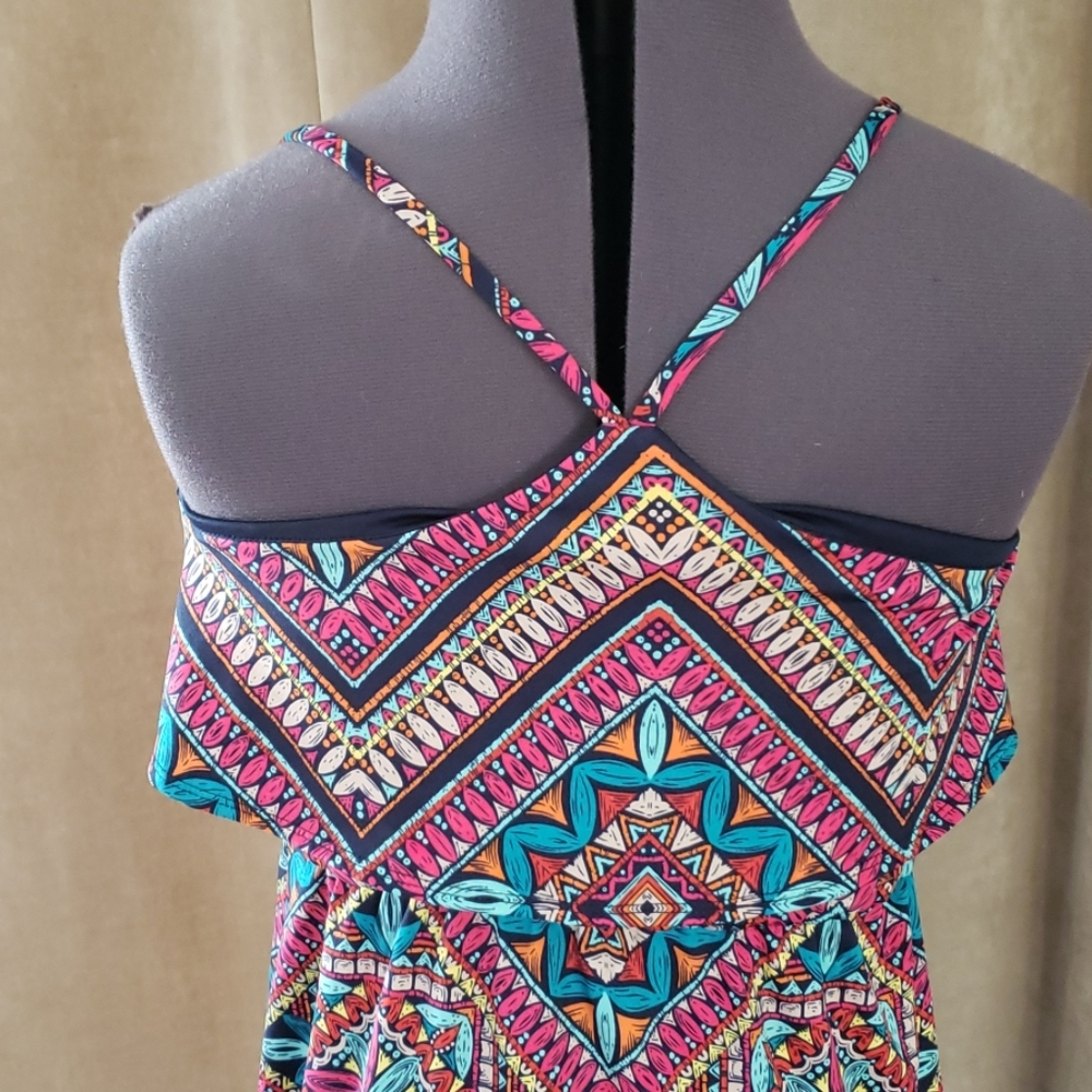 Flirty Racerback Summer Mini Dress - Picture 3 of 6